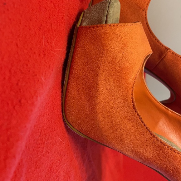 Orange/Tan 5” Suede Stilettos - Picture 2 of 12